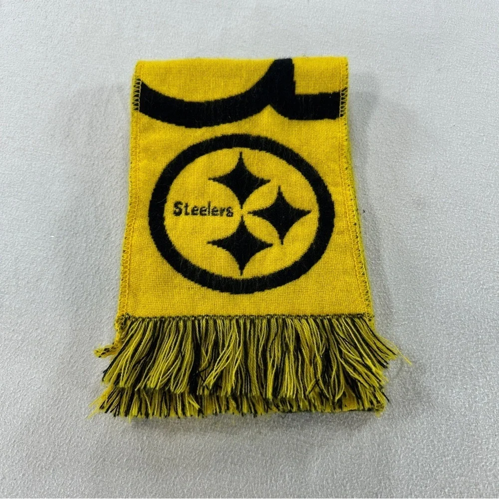 Forever Collectibles Black and Yellow Pittsburg Steelers Scarf 48” Length
